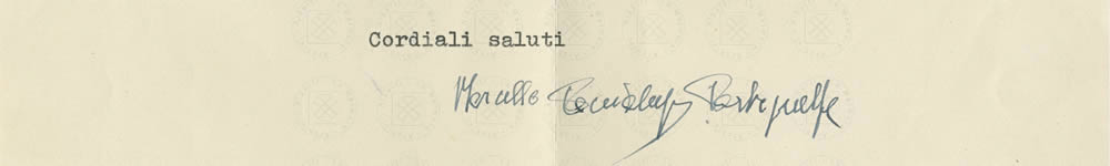 Lettera di Marcello Caccialupi (LUX film) ad Alberti, Roma, 31 Luglio 1941, firma